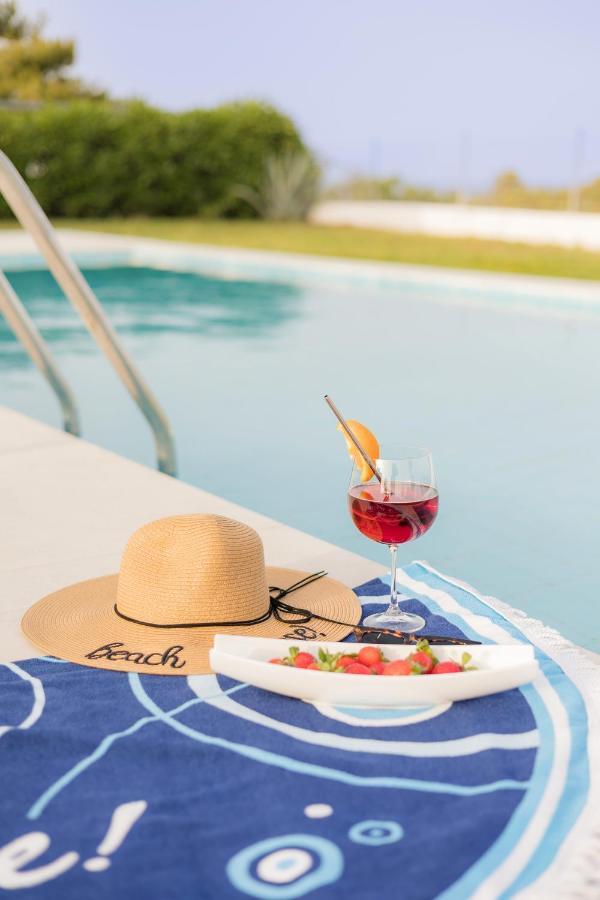 Villa Santa Maria with private pool&sea view Afando Esterno foto